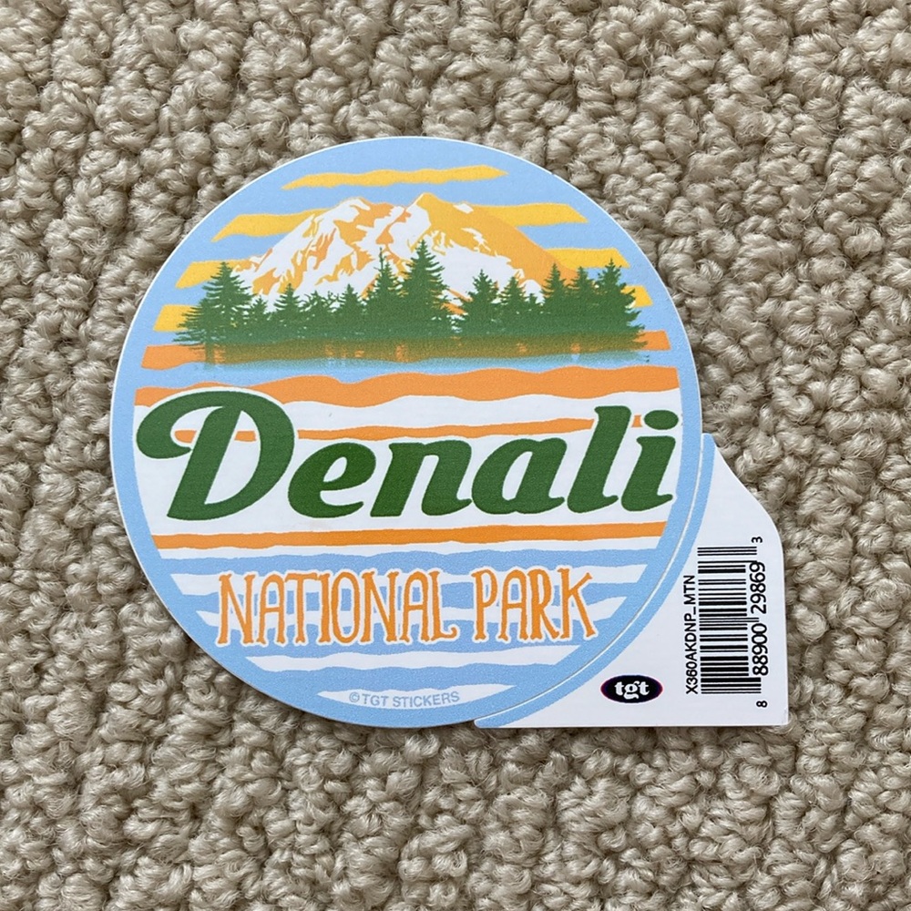 Denali National Park Sticker Alaska Parks Project Souvenir Colorful Abstract